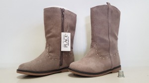 16 X BRAND NEW THE CHILDRENS PLACE TAUPE BOOTS - RATIO SIZES 4, 5 , 6, 7, 8, 9, 10 AND 11 RRP $39.95