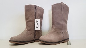 16 X BRAND NEW THE CHILDRENS PLACE TAUPE BOOTS - RATIO SIZES 4, 5 , 6, 7, 8, 9, 10 AND 11 RRP $39.95