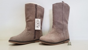 16 X BRAND NEW THE CHILDRENS PLACE TAUPE BOOTS - RATIO SIZES 4, 5 , 6, 7, 8, 9, 10 AND 11 RRP $39.95