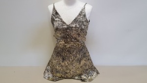 20 X BRAND NEW TOPSHOP GOLD DRESS IN VARIOUS SIZES RRP £36.00