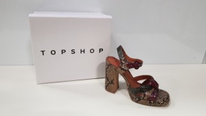 15 X BRAND NEW TOPSHOP RIPPLE NATURAL SHOES UK SIZE 5 AND 6 RRP £49.00 (TOTAL RRP £735.00)