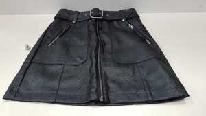 14 X BRAND NEW TOPSHOP BLACK LEATHER SKIRTS UK SIZE 10 RRP £30.00