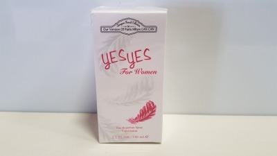 48 X BRAND NEW YES YES FOR WOMEN 100ML EAU DE PARFUM - IN 4 CARTONS