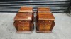 4 X SOLID WOOD NATURAL CLUSTER BUSTER WITH 4 DRAWERS AND NEWSPAPER HOLDERS 50X35X55 (PLEASE NOTE JDW ONLINE RETURNS)