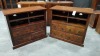 2 X SOLID WOOD TV UNITS, 8 DRAWER 4 SHELF 90X40X80 PLEASE NOTE JDW ONLINE RETURNS