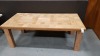 1 X SOLID OAK HANDMADE DINNING TABLE WITH FIXED LEGS SIZE-214X102X80CM (THIS IS A UNIQUE HANDCRAFTED ITEM BY A LOCAL ARTISAN)