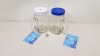 168 X BRAND NEW SUMMER LIVING MASON JARS IN BLUE AND WHITE IDEAL FOR DRINKS, WRAPPED SWEETS AND CRAFT STORAGE ETC IN 7 BOXES