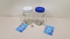 168 X BRAND NEW SUMMER LIVING MASON JARS IN BLUE AND WHITE IDEAL FOR DRINKS, WRAPPED SWEETS AND CRAFT STORAGE ETC IN 7 BOXES