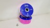 72 X BRAND NEW 91 METRE ROLLS OF APAC 2" WIDE POLY RIBBON IN PINK CERISE - IN 2 CARTONS - FOR USE IN GIFT, PERFUME & FLORAL SHOPS - ONLINE £6 PER ROLL - TOTAL £432