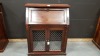 1 X SOLID WOOD BUREAU 3 DOOR, 2 DRAWER DARK WOOD WRITING DESK 90X45X110 (PLEASE NOTE JDW ONLINE RETURNS)