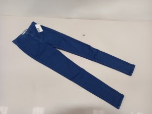 15 X BRAND NEW TOPSHOP JONI SUPER HIGH WAISTED SKINNY JEANS W24 TO FIT L32 RRP £36.00 (TOTAL RRP £540)