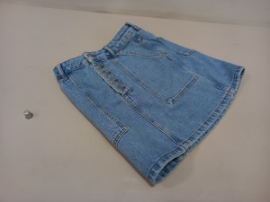 14 X BRAND NEW TOPSHOP TOPSHOP DENIM SKIRT UK SIZE 6 RRP £32.00 (TOTAL RRP £442.00)