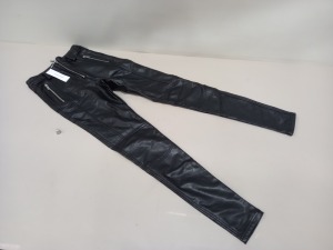 7 X BRAND NEW TOPSHOP TALL LEATHER PANTS UK SIZE 8 RRP £39.00 (TOTAL RRP £273.00)