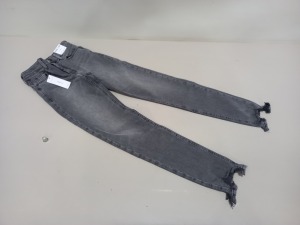 10 X BRAND NEW TOPSHOP JAMIE GREY JEANS UK SIZE 10 RRP £42.00 (TOTAL RRP £420.00)