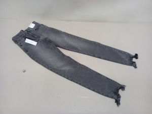 10 X BRAND NEW TOPSHOP JAMIE GREY JEANS UK SIZE 10 RRP £42.00 (TOTAL RRP £420.00)