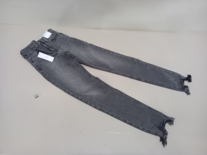 10 X BRAND NEW TOPSHOP JAMIE GREY JEANS UK SIZE 8 RRP £42.00 (TOTAL RRP £420.00)