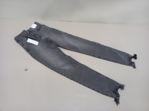 10 X BRAND NEW TOPSHOP JAMIE GREY JEANS UK SIZE 10 RRP £42.00 (TOTAL RRP £420.00)