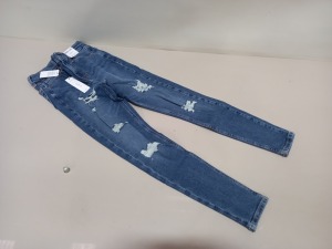 10 X BRAND NEW TOPSHOP JAMIE DENIM JEANS UK SIZE 8 RRP £46.00 (TOTAL RRP £460.00)