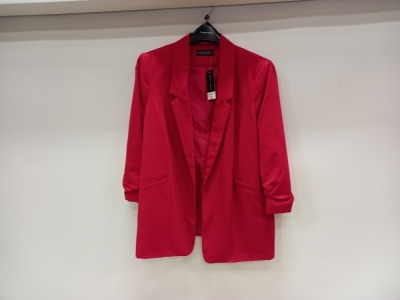 20 X BRAND NEW DOROTHY PERKINS RED BLAZER UK SIZE 12 RRP £35.00 (TOTAL RRP £700.00)