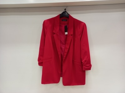 20 X BRAND NEW DOROTHY PERKINS RED BLAZER UK SIZE 14 RRP £35.00 (TOTAL RRP £700.00)