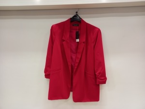 20 X BRAND NEW DOROTHY PERKINS RED BLAZER UK SIZE 14 RRP £35.00 (TOTAL RRP £700.00)