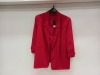 20 X BRAND NEW DOROTHY PERKINS RED BLAZERS IN VARIOUS SIZES - SIZE 16, SIZE 20 AND SIZE 22 RRP £35.00 (TOTAL RRP £700.00)