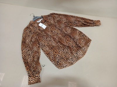 20 X BRAND NEW DOROTHY PERKINS LEOPARD PRINT LIGHT SHIRT SIZES 4, 6 AND 8