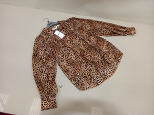 20 X BRAND NEW DOROTHY PERKINS LEOPARD PRINT LIGHT SHIRT SIZES 8 AND 10