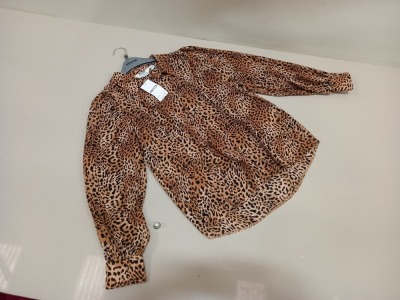 20 X BRAND NEW DOROTHY PERKINS LEOPARD PRINT LIGHT SHIRT SIZE 10