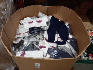 FULL PALLET OF BRAND NEW AVON AND CAPSULE CLOTHING CONTAINING AVON EYELASHES T-SHIRT, CAPSULE PANTS AND AVON LANANA LONG LEG TROUSERS ETC