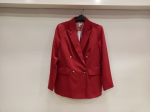 20 X BRAND NEW TOPSHOP LIGHT RED BLAZERS IN VARIOUS SIZES