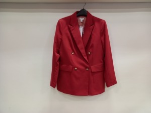 20 X BRAND NEW TOPSHOP LIGHT RED BLAZERS IN VARIOUS SIZES