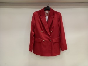 20 X BRAND NEW TOPSHOP LIGHT RED BLAZERS IN VARIOUS SIZES