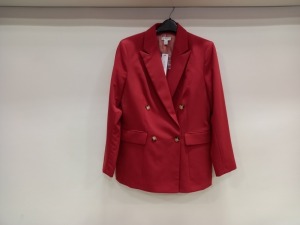 20 X BRAND NEW TOPSHOP LIGHT RED BLAZERS IN VARIOUS SIZES