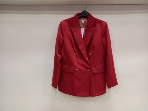 20 X BRAND NEW TOPSHOP LIGHT RED BLAZERS IN VARIOUS SIZES