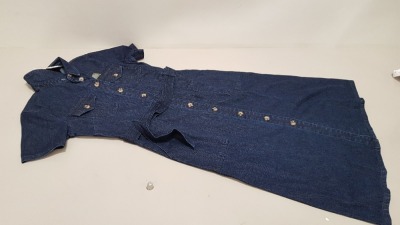 12 X BRAND NEW DOROTHY PERKINS DENIM BUTTONED LONG SHIRT UK SIZE 12 RRP £35.00 (TIOTAL RRP £420.00)