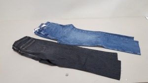 11 X BRAND NEW TOPSHOP JEANS - 6 X BRAND NEW TOPSHOP STRAIGHT DENIM JEANS UK SIZE 12 RRP £40.00 AND 5 X BRAND NEW TOPSHOP STRAIGHT DENIM JEANS UK SIZE 16 RRP £46.00