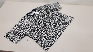 75 X BRAND NEW TOPSHOP PANDA PRINT SHIRT SIZE M/L RRP £14.00 (TOTAL RRP £1050.00)