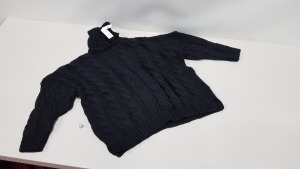 8 X BRAND NEW TURTLENECK BLACK JUMPER SIZE SMALL RRP £49.00 (TOTAL RRP £392.00)