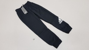 20 X BRAND NEW ADIDAS BLACK PANTS SIZE 9-10 YEARS