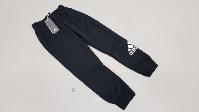 20 X BRAND NEW ADIDAS BLACK PANTS SIZE 7-8 YEARS