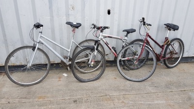 1 X 18 GEAR BIKE, 1 X GT AVALANCHE 27 GEAR BIKE AND 1 X ASPEN RIDGE 18 GEAR BIKE