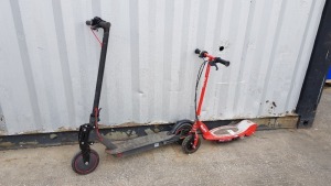 1 X RAZOR ELECTRIC SCOOTER AND 1 X ELECTRIC SCOOTER