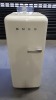 1 X (SMEG) CREAM FRIDGE WITH PLASTIC COMPARTMENTS WITHIN