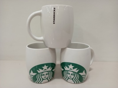 64 X BRAND NEW STARBUCKS COFFEE MUGS (MICROWAVE & DISHWASHER SAFE) - IN 4 BOXES