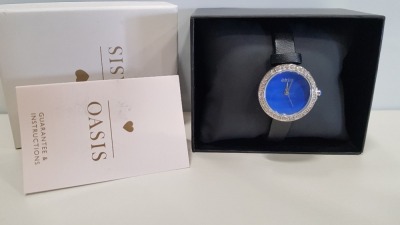 5 X BRAND NEW OASIS LADIES WATCHES WITH BLUE FACE - BOXED - PRODUCT CODE B1521