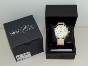 3 X BRAND NEW TIMEX WOMEN'S COLLECTION CREAM WATCHES RRP £139.99 EACH - TOTAL £419.97 BOXED GIFT & OUTER (CODE: 776084-04)