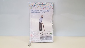 2,304 X BRAND NEW BOXED NOVELTY INFLATEABLE WALKING STICKS - IN 96 BOXES