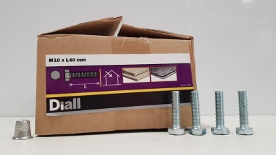 1300 X DIALL (M10XL40MM) BOLTS IN 10 BOXES