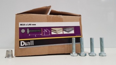 1300 X DIALL (M10 X L40MM) BOLTS IN 10 BOXES